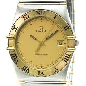 OMEGA Constellation 18K Gold Steel Quartz Mens Watch 396.1070 Polished